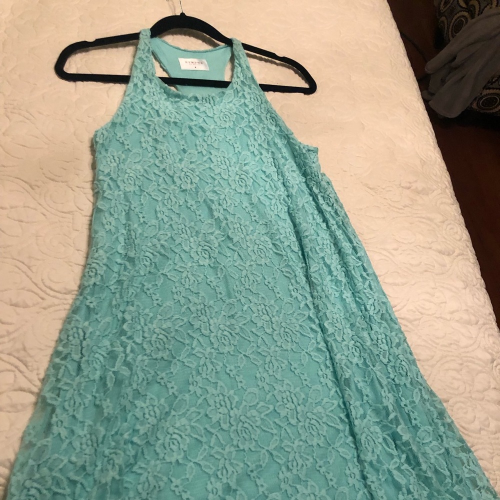 Turquoise Lacy Racerback Dress - Never Worn